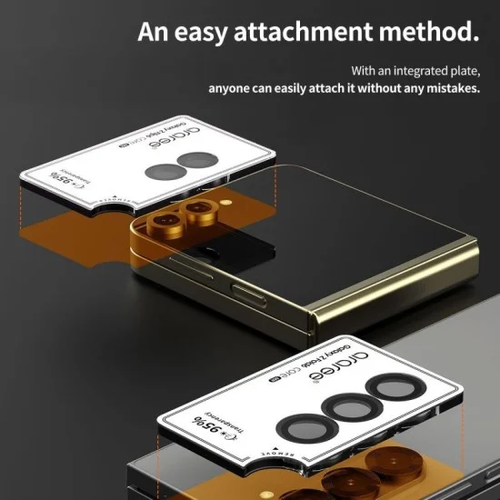 Camera Lens Protector Samsung Z Flip 6 Tempered Glass With Metal Ring Araree - Clear